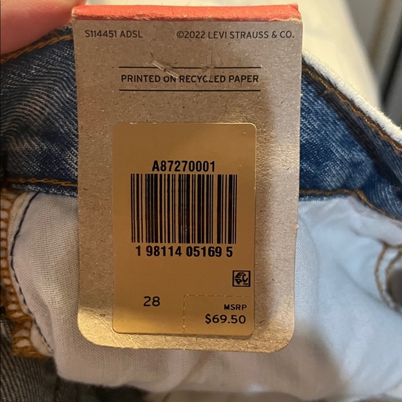 Levi's Vintage Wash Long Denim Skirt Size 28 - Picture 11 of 11